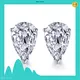 Customized moissanite stud earrings in 14k white gold suppliers | Messi Jewelry 1