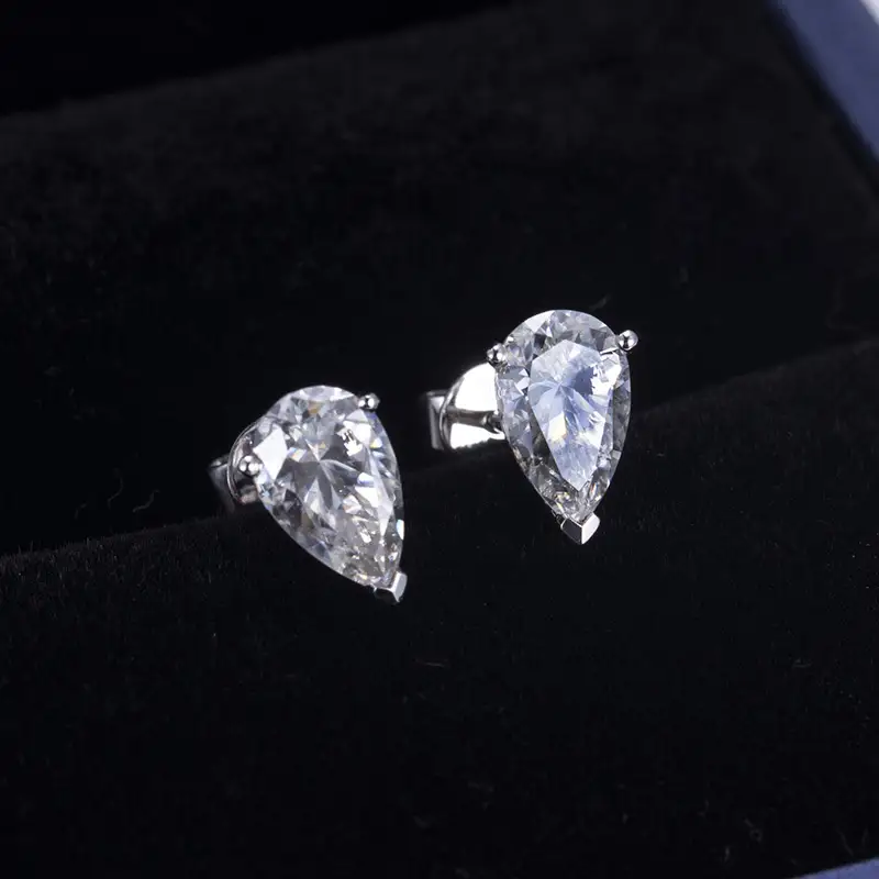 Messi Jewelry Moissanite Martini Stud Earrings 6