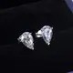 Customized moissanite stud earrings in 14k white gold suppliers | Messi Jewelry 6