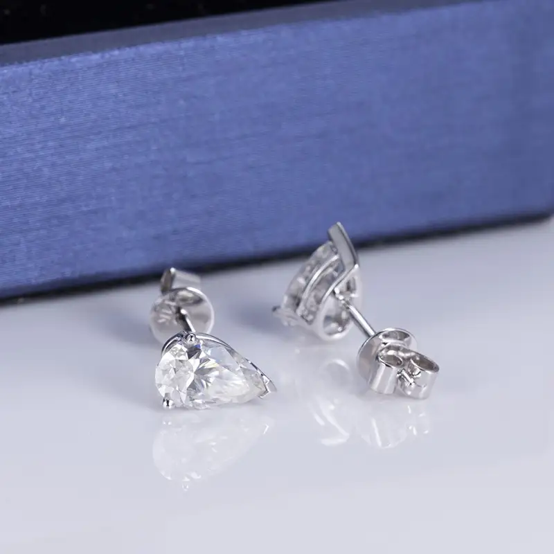 Messi Jewelry Moissanite Martini Stud Earrings 5