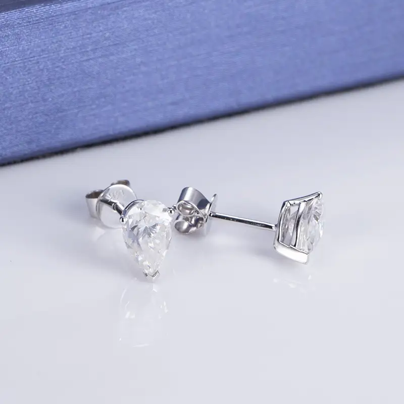 Messi Jewelry Moissanite Martini Stud Earrings 7