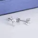 Customized moissanite stud earrings in 14k white gold suppliers | Messi Jewelry 7