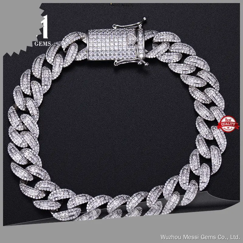 Wholesale moissanite silver bracelet factory price | Messi Jewelry 1