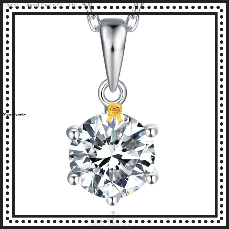 Custom moissanite silver necklace made in china Manufacturer | Messi Jewelry 1