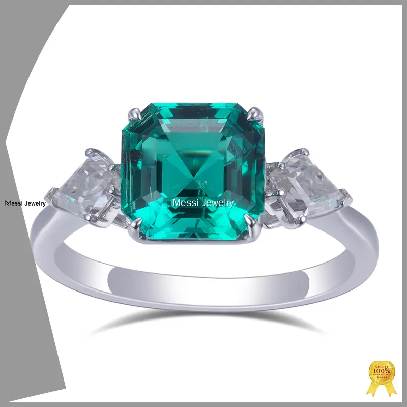 Custom gemstone engagement rings made in china Manufacturer | Messi Jewelry 1