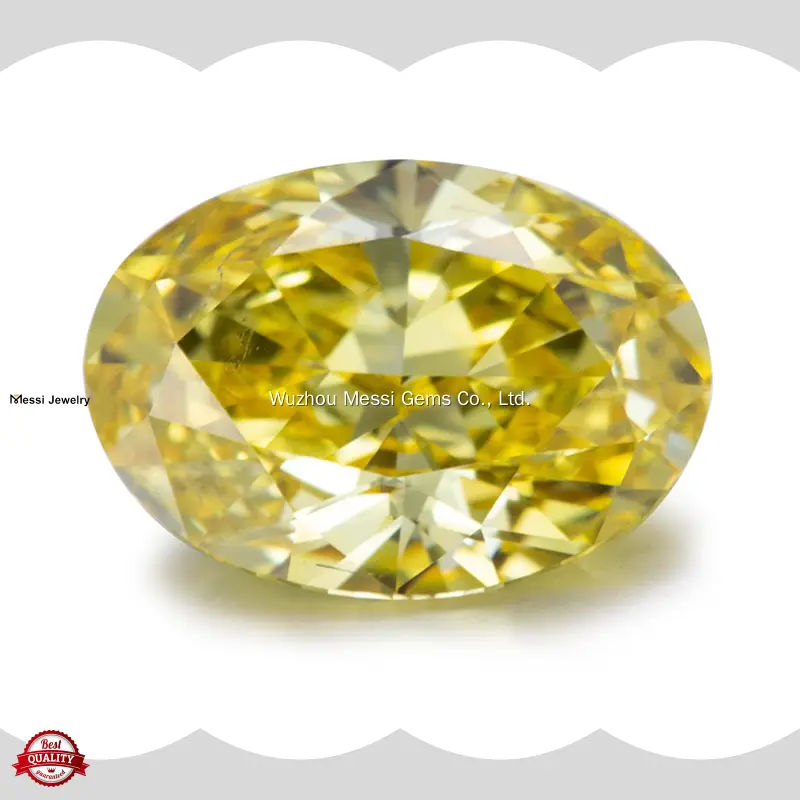 Custom lab created yellow diamond ring directly sale Manufacturer | Messi Jewelry 1