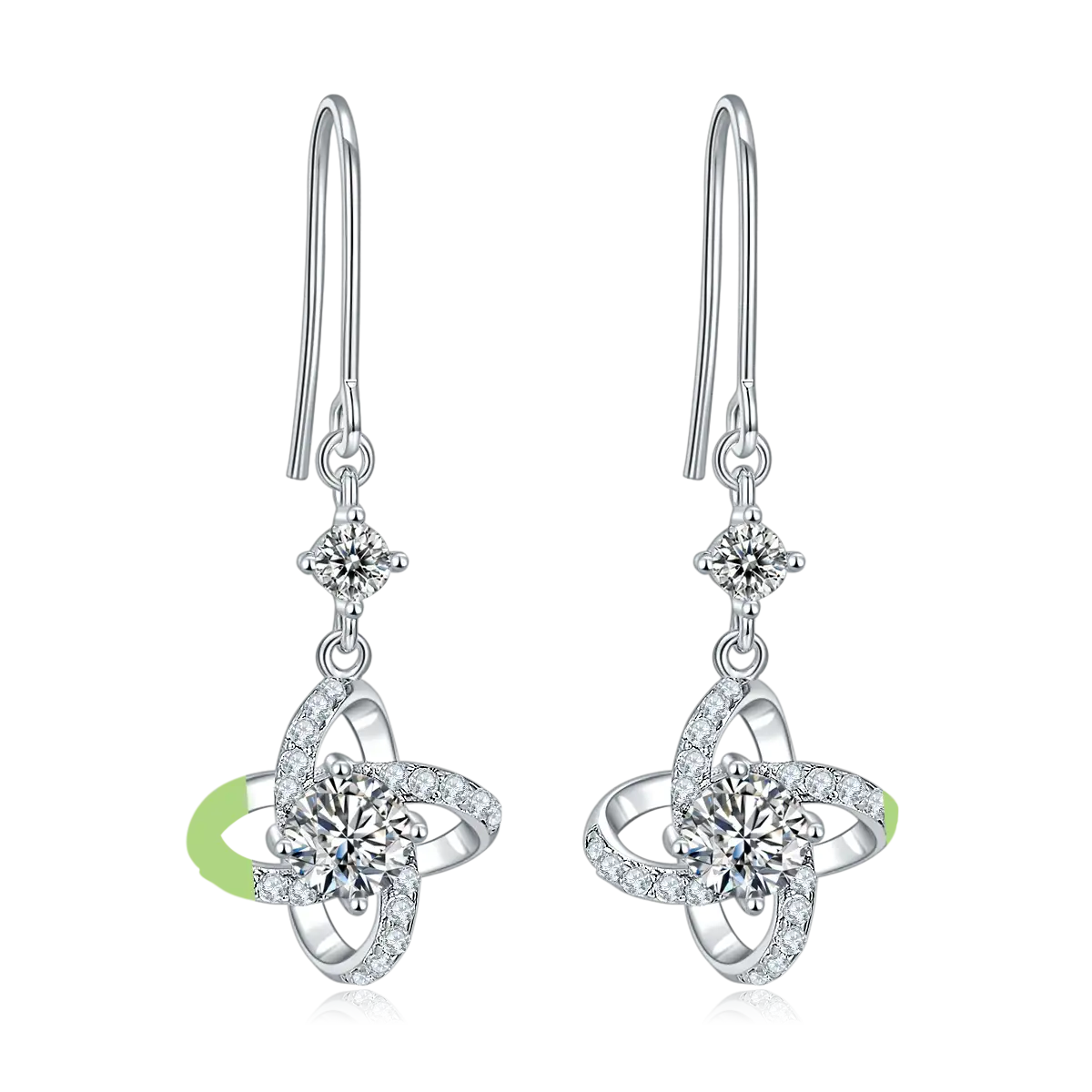 factory Direct moissanite sterling silver stud earrings series | Messi Jewelry 1