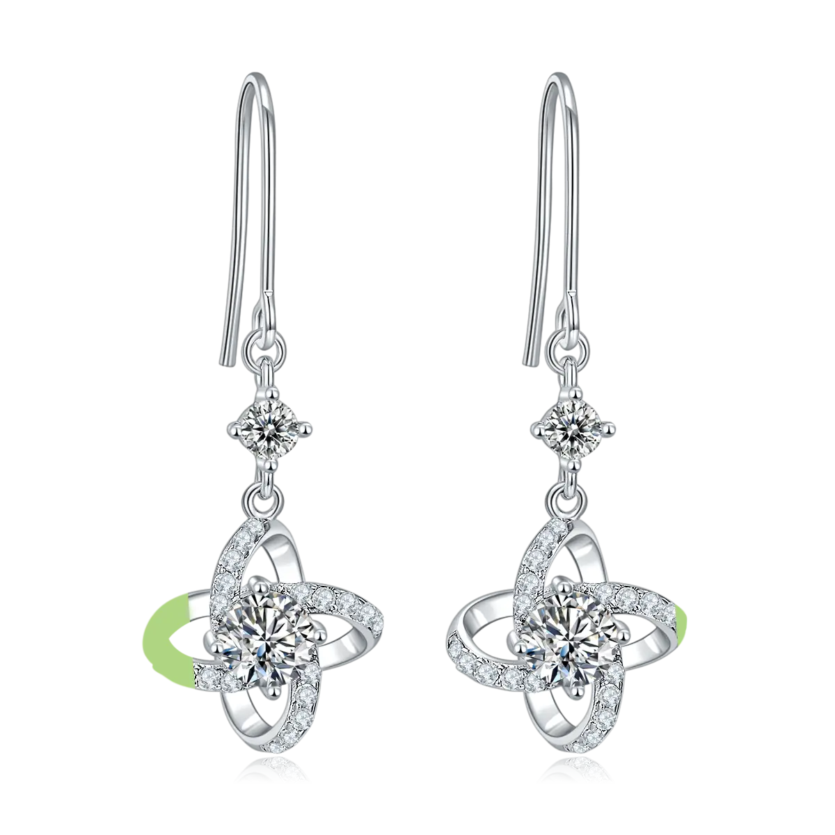 factory Direct moissanite sterling silver stud earrings series | Messi Jewelry 1