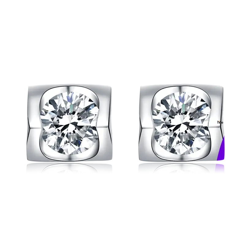 Custom moissanite earrings sterling silver series Manufacturer | Messi Jewelry 1