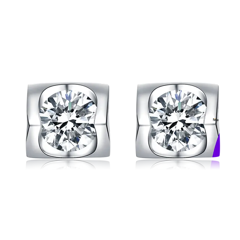 Custom moissanite earrings sterling silver series Manufacturer | Messi Jewelry 1