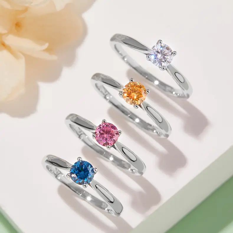 Professional 925 sterling silver moissanite rings wholesale | Messi Jewelry 5