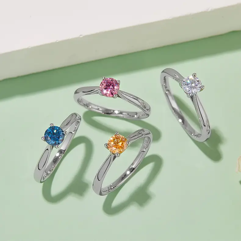 Professional 925 sterling silver moissanite rings wholesale | Messi Jewelry 6