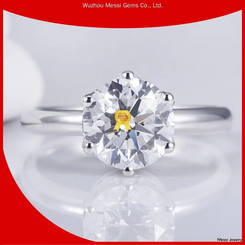 yellow gold moissanite ring at Wholesale Prices | Messi Jewelry 1