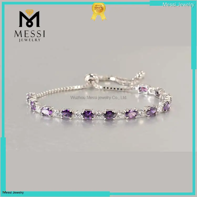 Custom sapphire bracelet with good price Manufacturer | Messi Jewelry 1