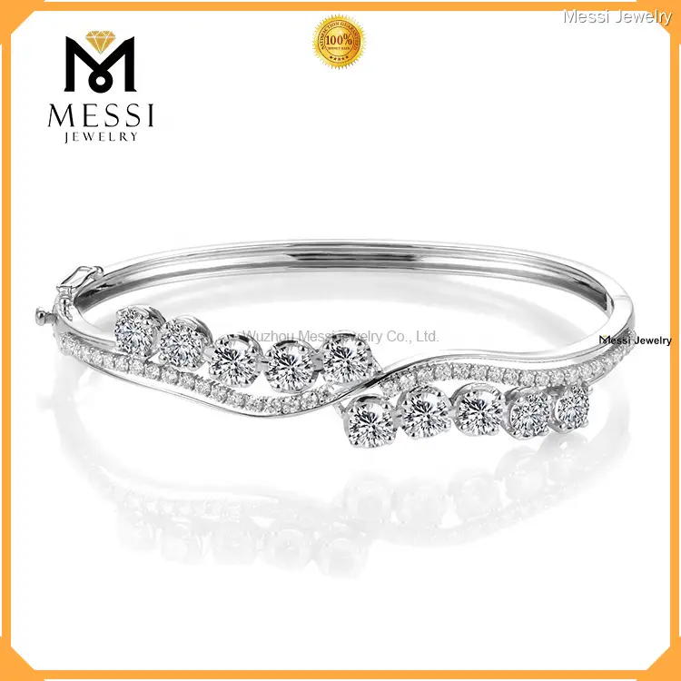 white gold moissanite tennis bracelet at Wholesale Prices | Messi Jewelry 1