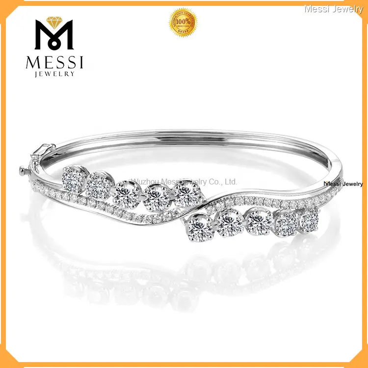 white gold moissanite tennis bracelet at Wholesale Prices | Messi Jewelry 1