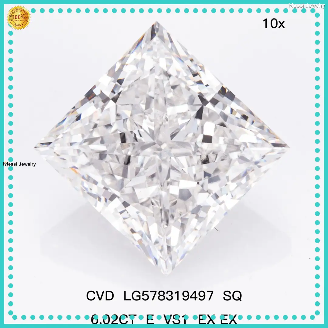 Custom princess cut man made diamond rings from China Manufacturer | Messi Jewelry 1