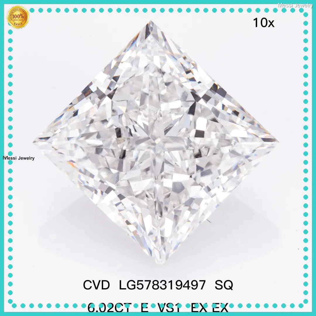 Custom princess cut man made diamond rings from China Manufacturer | Messi Jewelry 1