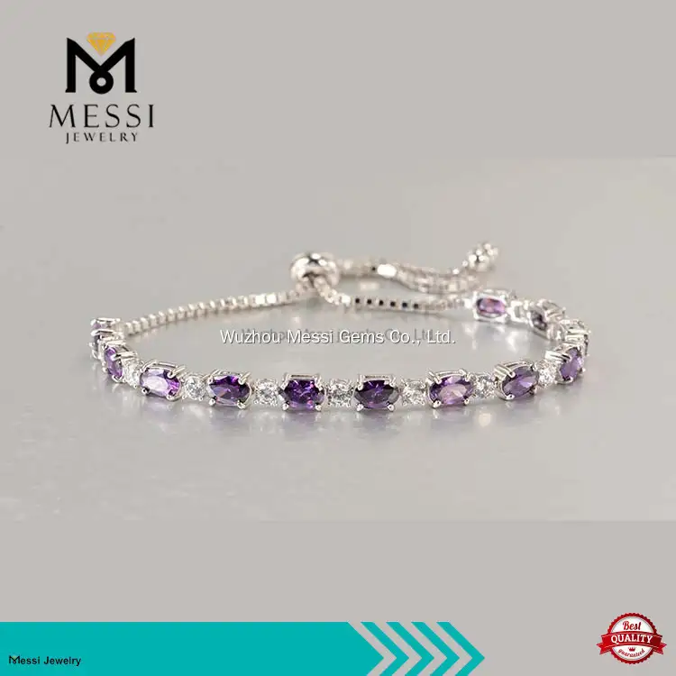 freestanding peridot bracelet from China | Messi Jewelry 1