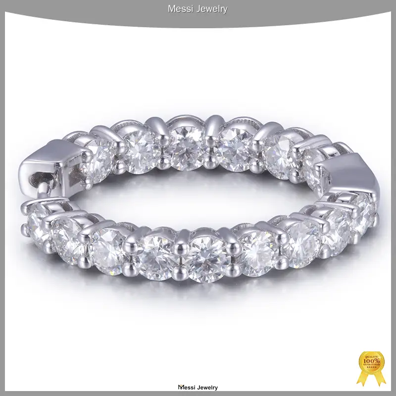 moissanite sterling silver stud earrings at Wholesale Prices | Messi Jewelry 1