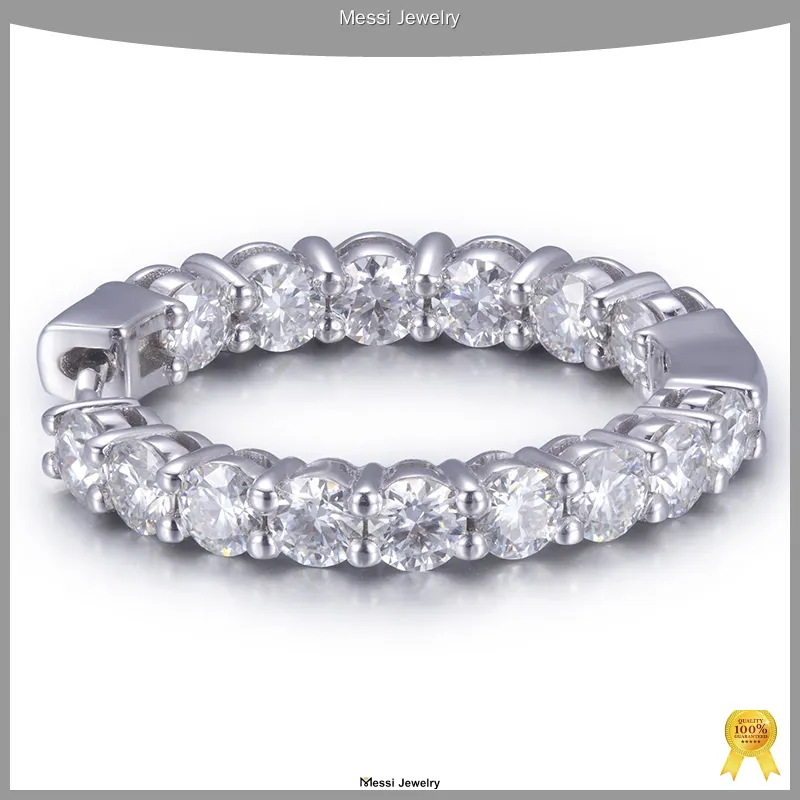 moissanite sterling silver stud earrings at Wholesale Prices | Messi Jewelry 1