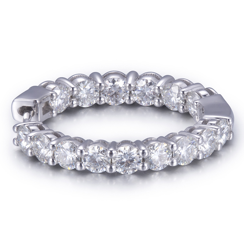 moissanite sterling silver stud earrings at Wholesale Prices | Messi Jewelry 8