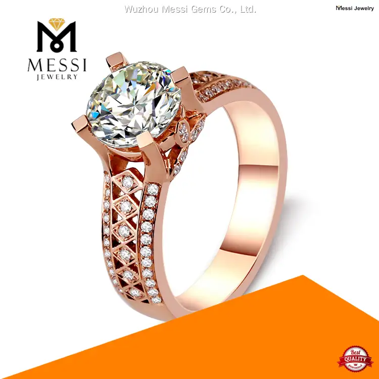 Custom white gold moissanite wedding band wholesale Manufacturer | Messi Jewelry 1
