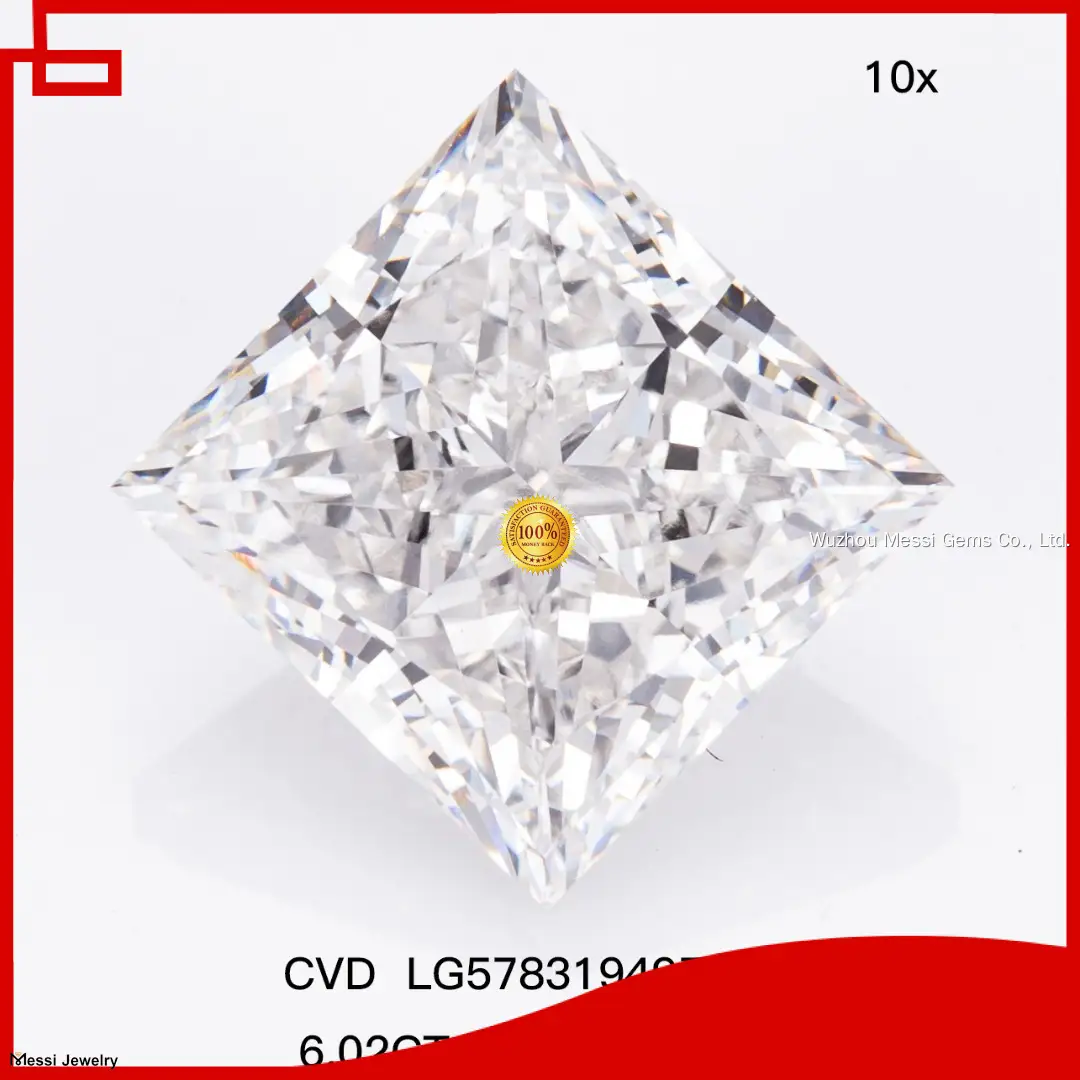 Messi Jewelry | Cost-effective princess cut lab created diamond rings from China 1