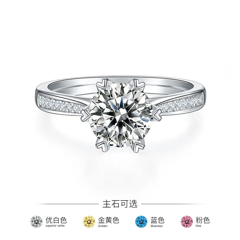 Custom 925 sterling silver moissanite engagement rings manufacturers Manufacturer | Messi Jewelry 4