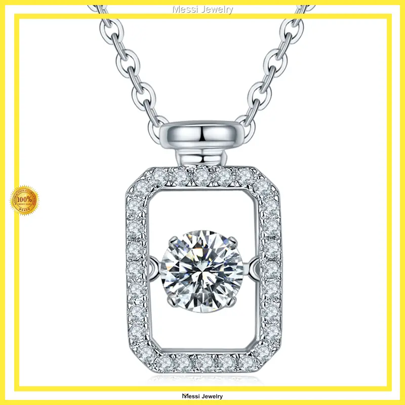 Good Selling moissanite silver necklace factory | Messi Jewelry 1
