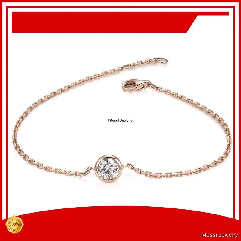 Custom moissanite gold bracelet directly sale Manufacturer | Messi Jewelry 1