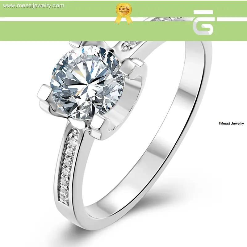 Messi Jewelry | Modern silver moissanite engagement rings suppliers 1