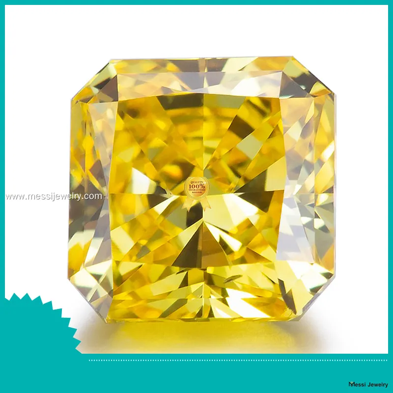 Diamante radiante cultivado de 4 quilates a preços no atacado | Jóias Messi 1