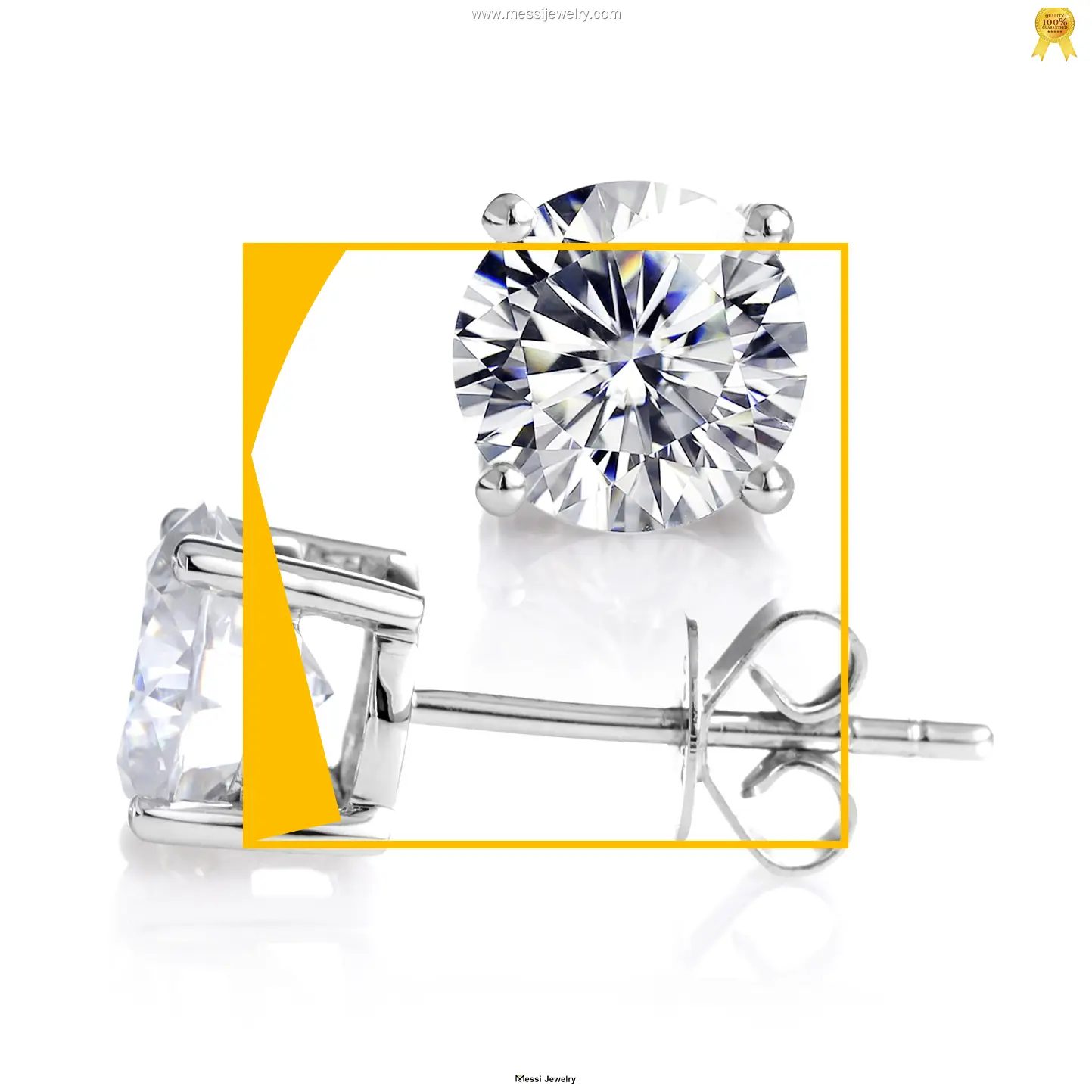 Custom lab made diamond earrings manufacturers Manufacturer | Messi Jewelry 1