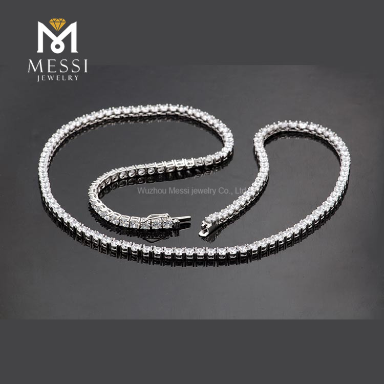 Messi Gems 4mm CZ Tennis Necklace - Best Quality, Low Price 8