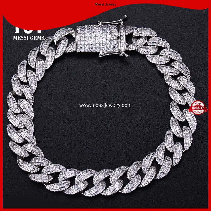 moissanite tennis bracelet sterling silver at Wholesale Prices | Messi Jewelry 1