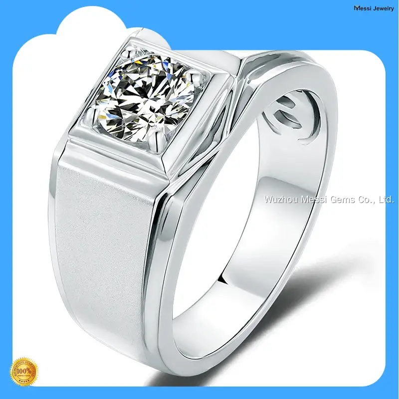 Custom moissanite rings for men wholesale Manufacturer | Messi Jewelry 1
