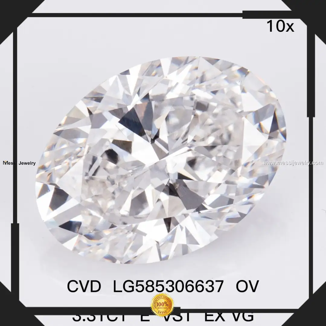 bulk production 2.5 carat oval lab diamond customized | Messi Jewelry 1