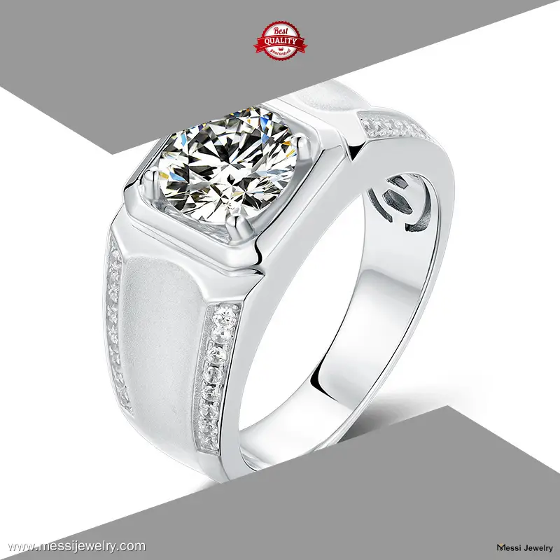 Messi Jewelry | bulk production moissanite silver man ring series 1