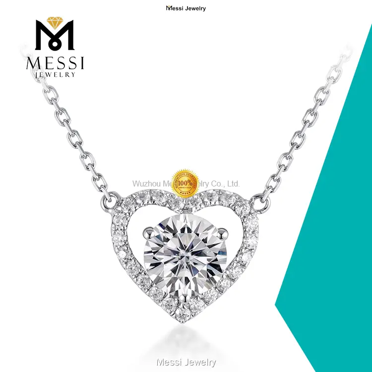 Custom moissanite gold necklace with good price Manufacturer | Messi Jewelry 1