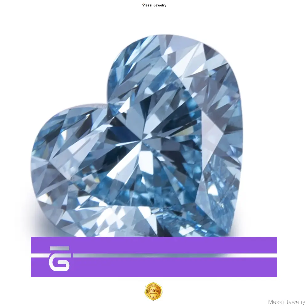 Custom lab grown heart shaped diamond factory price Manufacturer | Messi Jewelry 1