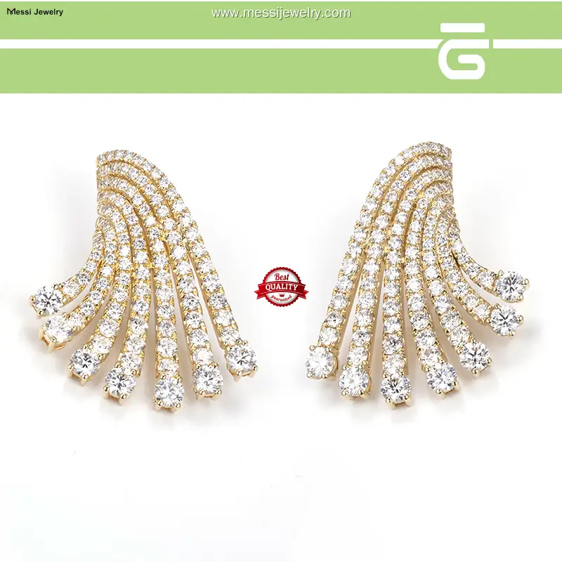 lab created diamond earrings at Wholesale Prices | Messi Jewelry 1