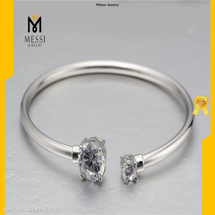 Custom moissanite tennis bracelet 14k gold with good price Manufacturer | Messi Jewelry 1
