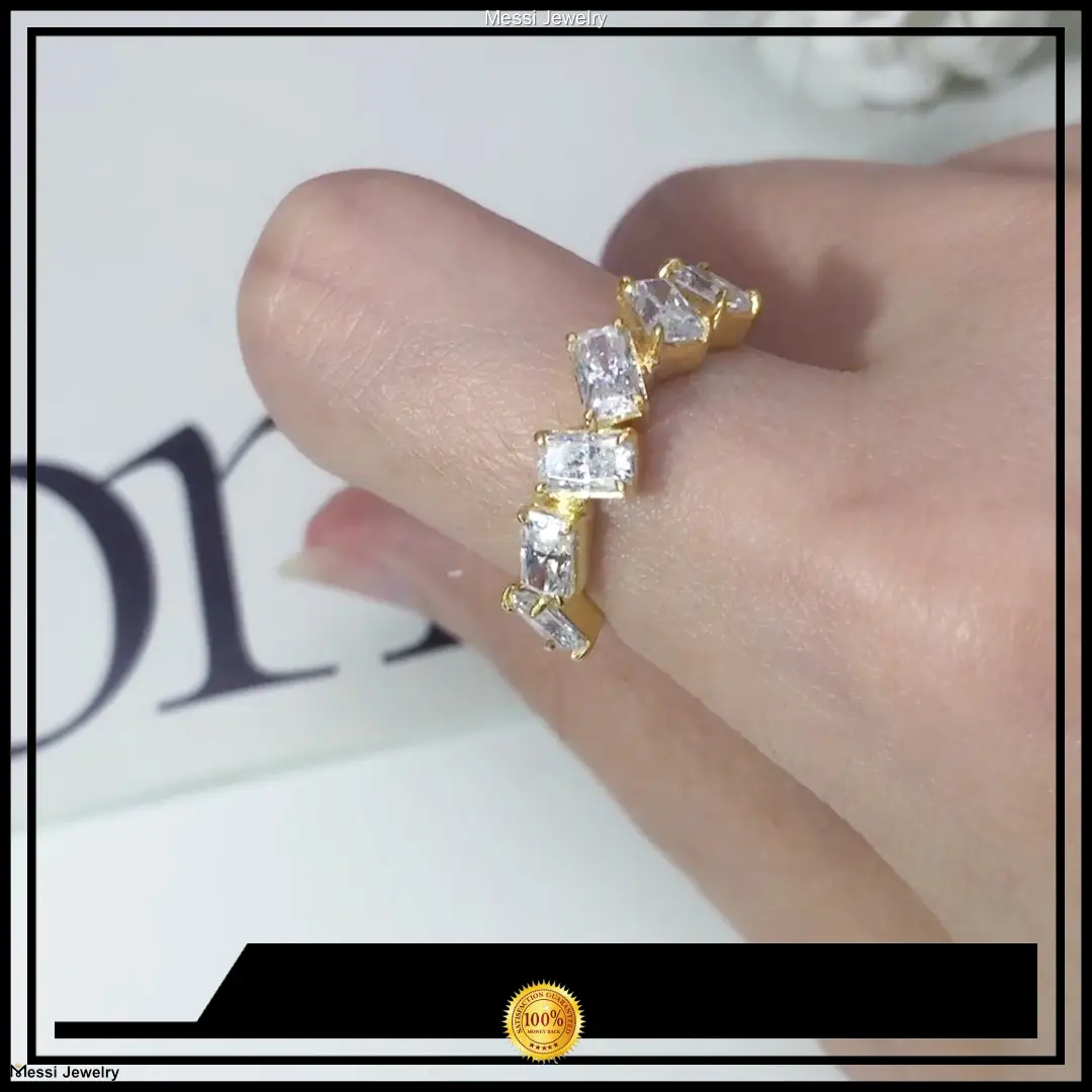 Custom moissanite sterling silver rings manufacturers Manufacturer | Messi Jewelry 1