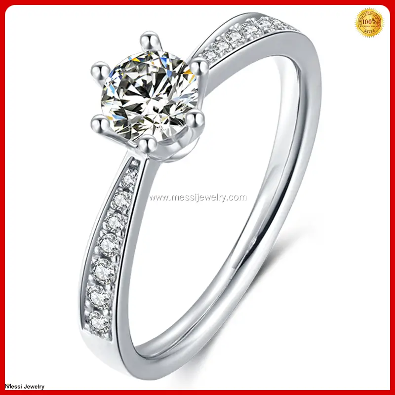 Custom moissanite sterling silver rings wholesale Manufacturer | Messi Jewelry 1