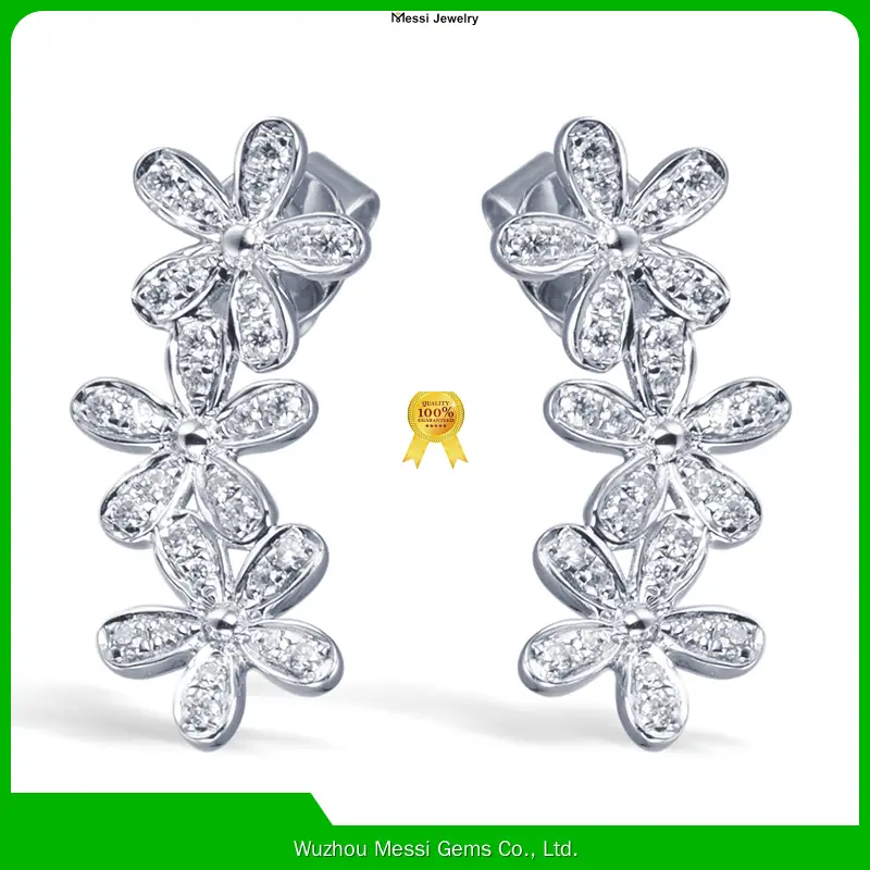 moissanite princess cut earrings at Wholesale Prices | Messi Jewelry 1