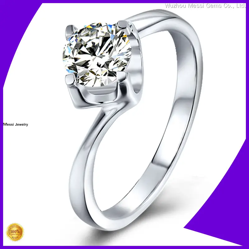 Best Price moissanite silver engagement rings factory direct supply | Messi Jewelry 1