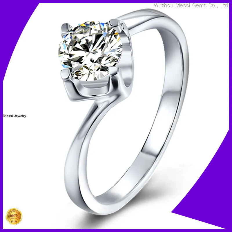 Best Price moissanite silver engagement rings factory direct supply | Messi Jewelry 1