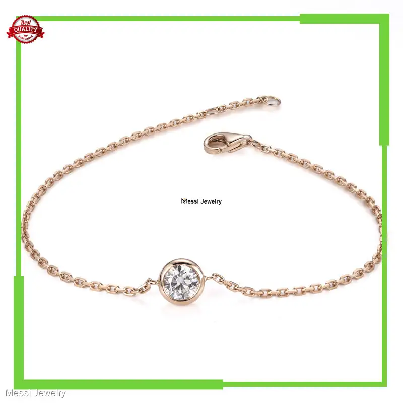 Custom moissanite bracelet white gold factory Manufacturer | Messi Jewelry 1