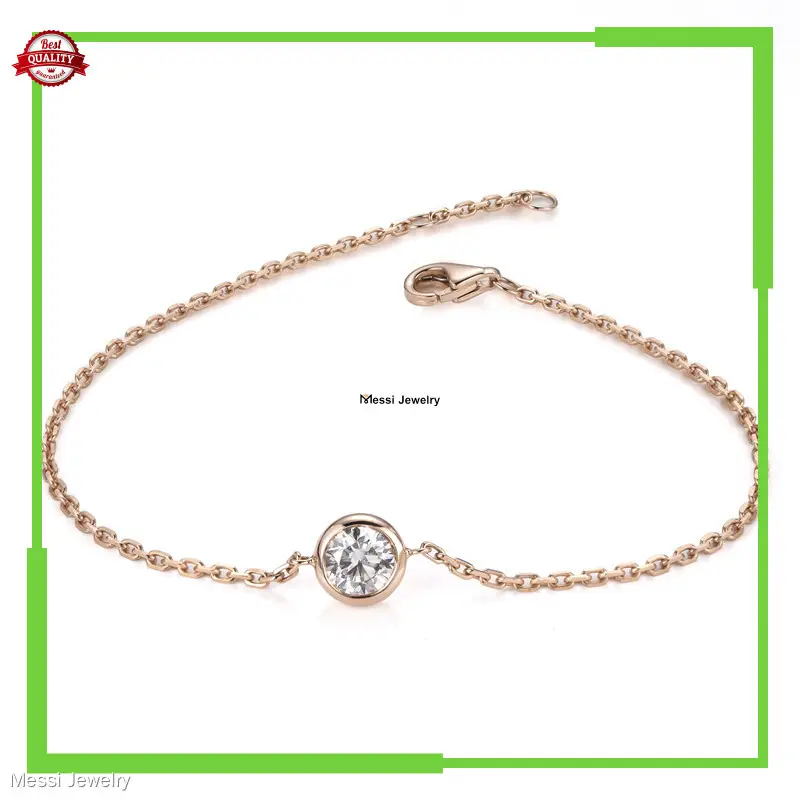 Custom moissanite bracelet white gold factory Manufacturer | Messi Jewelry 1